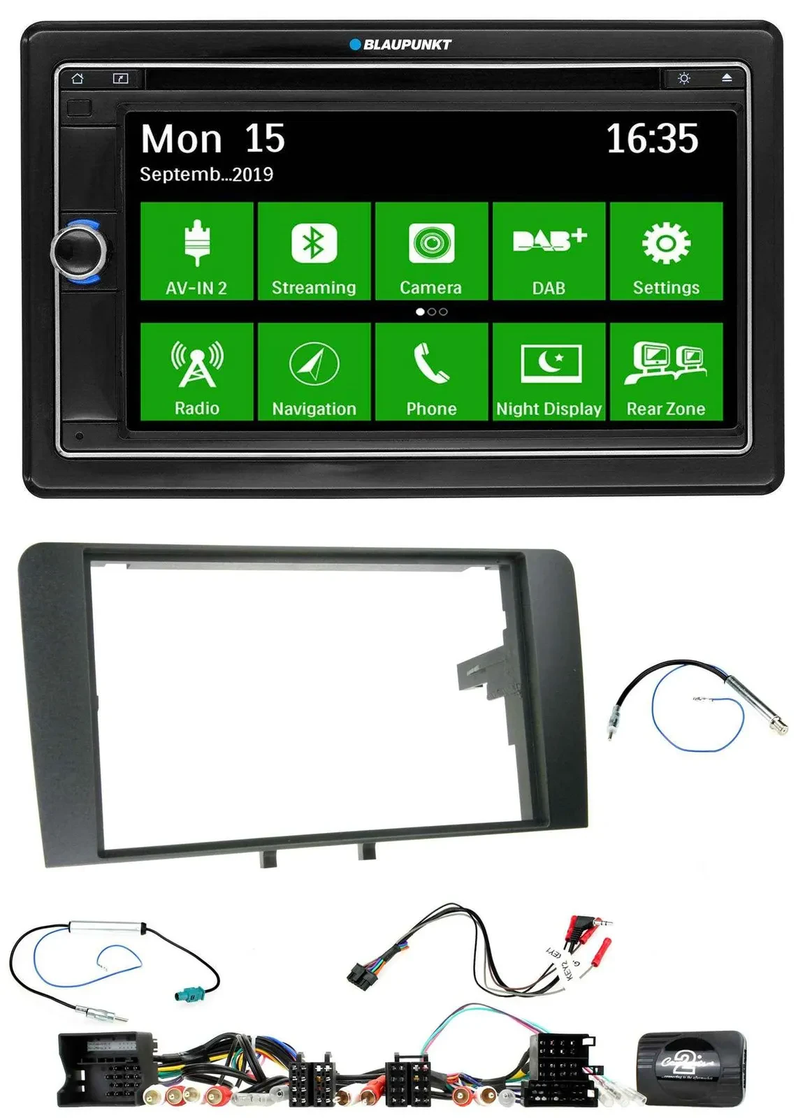 Blaupunkt Bluetooth 2DIN Lenkrad DAB USB TMC Navigation für Audi A3 8P 2003-2012