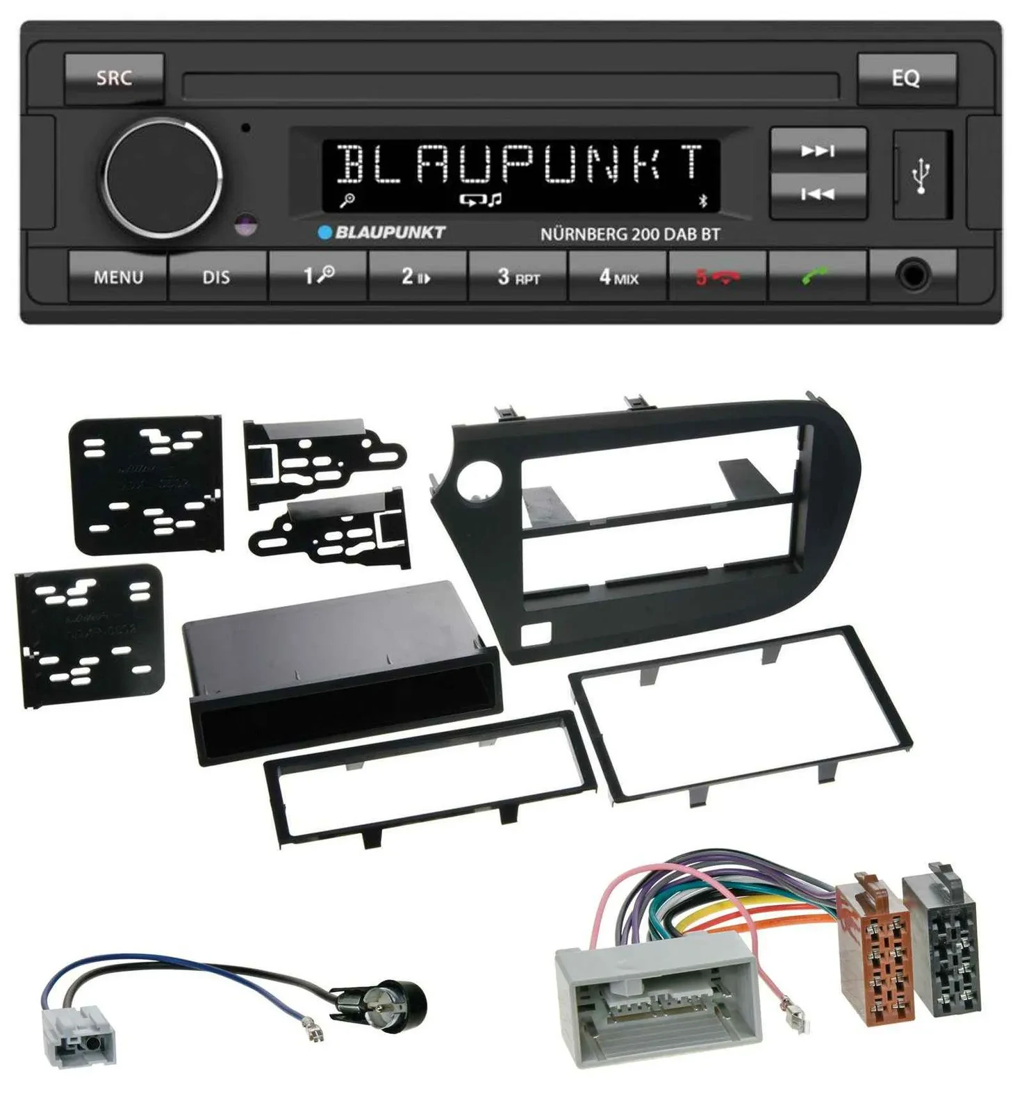 Blaupunkt USB DAB MP3 Bluetooth Autoradio für Honda Insight (ZE2, 2009-2013)
