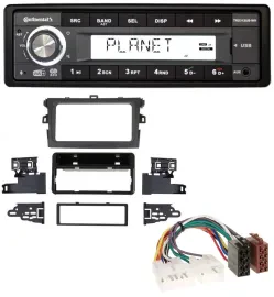 Continental USB 1DIN AUX DAB MP3 Autoradio für Toyota Corolla 2009-2012 silber