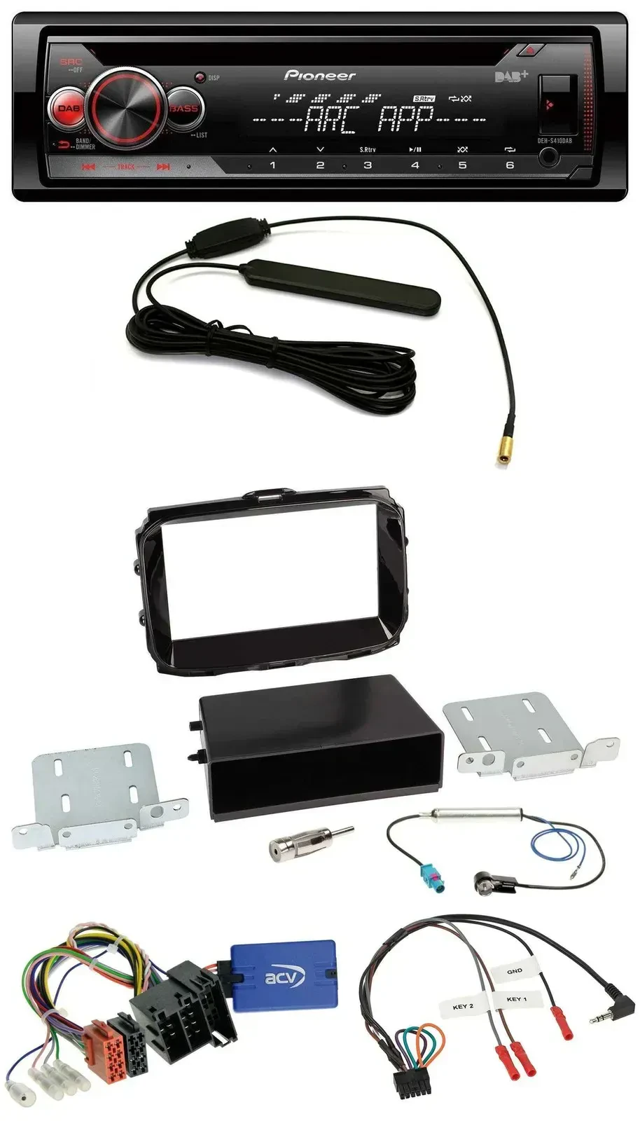 Автомагнитола для Alfa Romeo Giulietta (2013–2021) Pioneer CD/USB DAB MP3 ISO