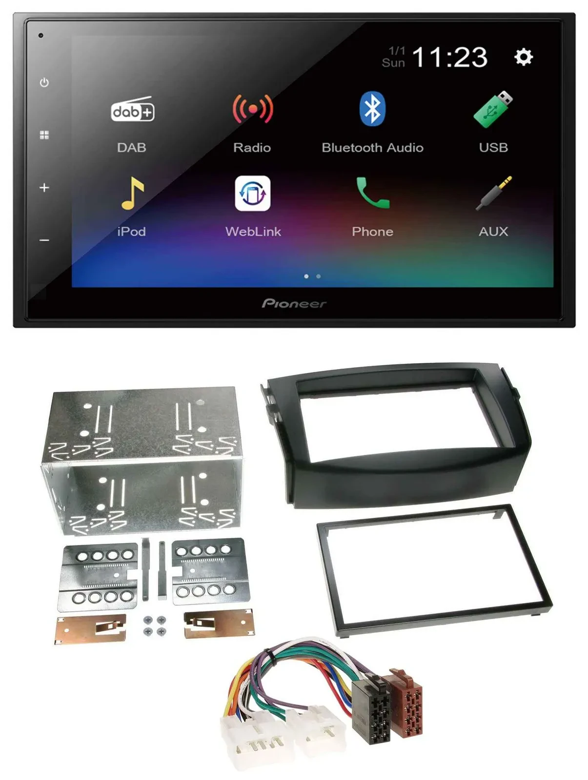 Автомагнитола для Toyota RAV4 (2006–2013) Pioneer 2DIN, USB, Bluetooth, DAB, MP3