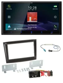 Автомагнитола для Fiat Doblo JVC 2-DIN, USB, Bluetooth, DAB, MP3, чёрная