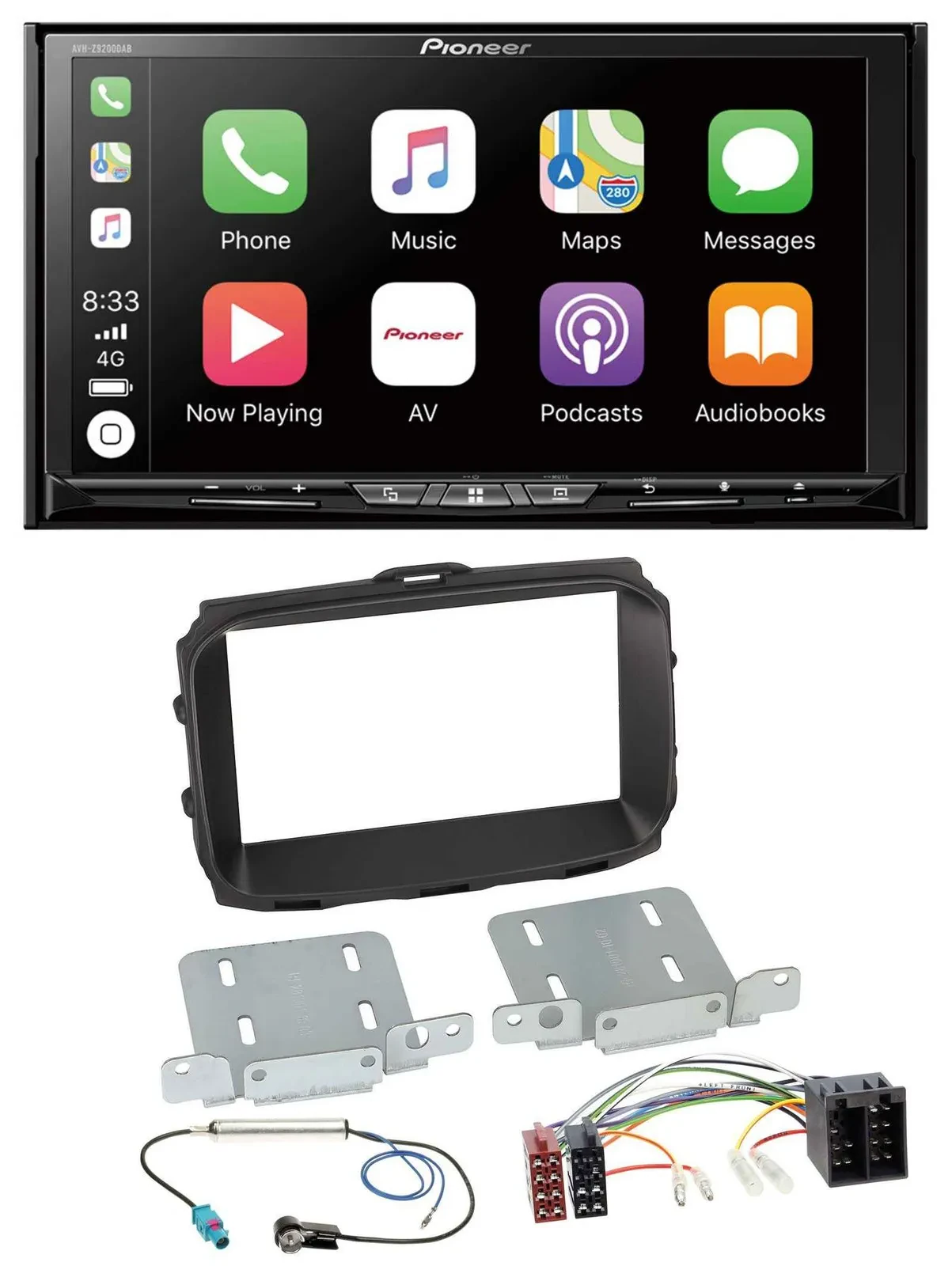 Автомагнитола Pioneer 2DIN MP3 USB DAB DVD Bluetooth для Alfa Romeo Giulietta 2013–2021