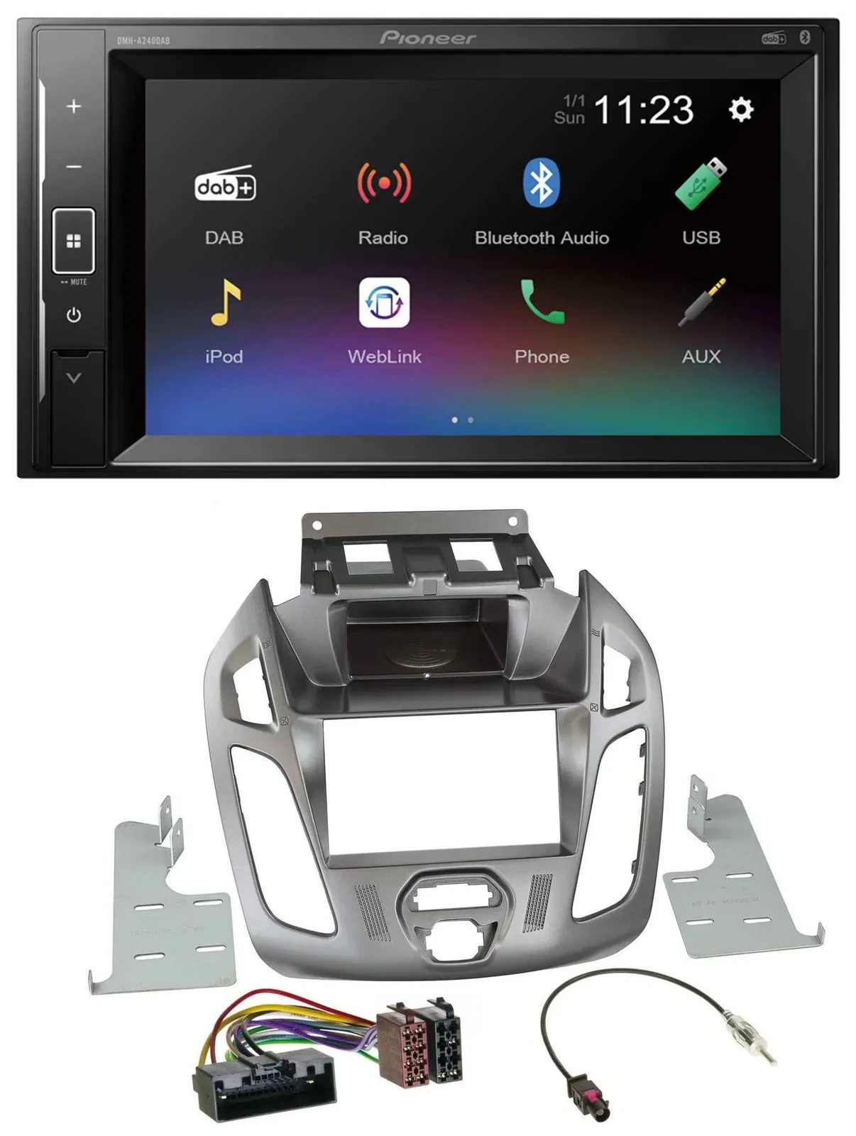 Автомагнитола Pioneer 2 DIN DAB MP3 Bluetooth USB для Ford Transit (2013–2018)