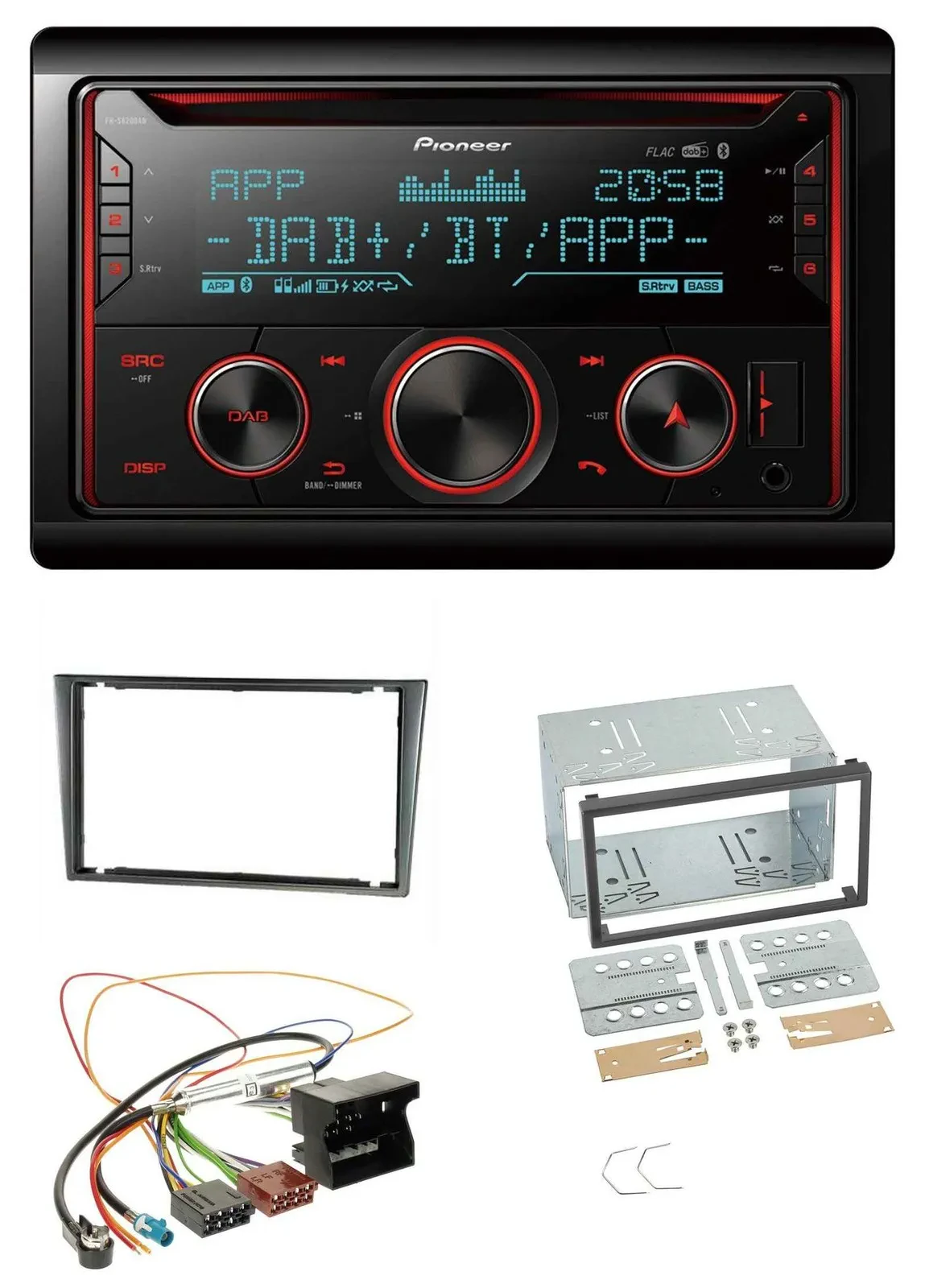 Автомагнитола для Opel Corsa C Pioneer 2-DIN DAB CD MP3 Bluetooth USB Quadlock