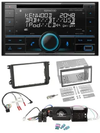 Kenwood CD 2DIN DAB USB Lenkrad Bluetooth Autoradio für VW Passat Polo Scirocco