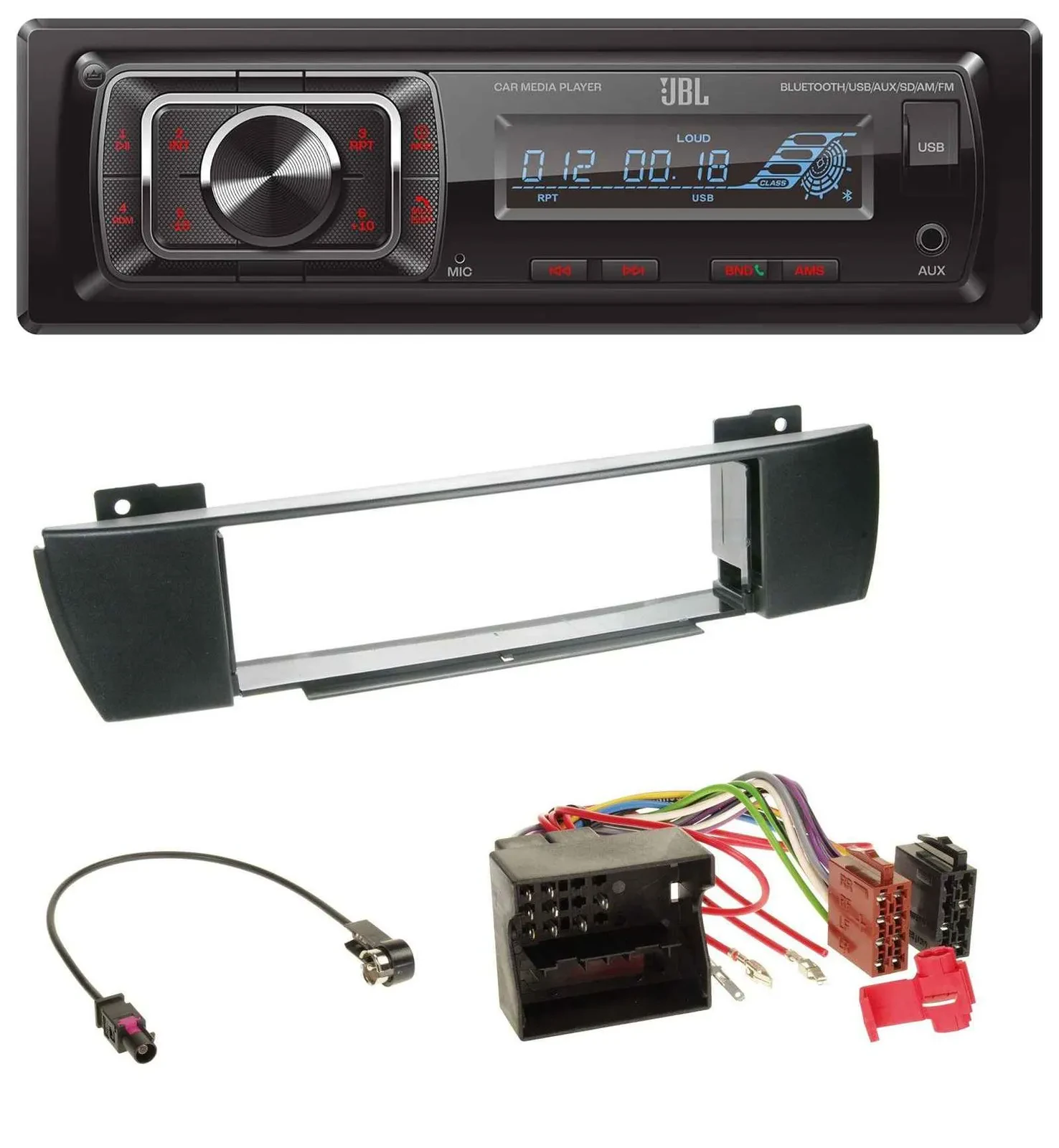 JBL SD AUX MP3 USB Bluetooth Autoradio für BMW X3 (bis 2007)