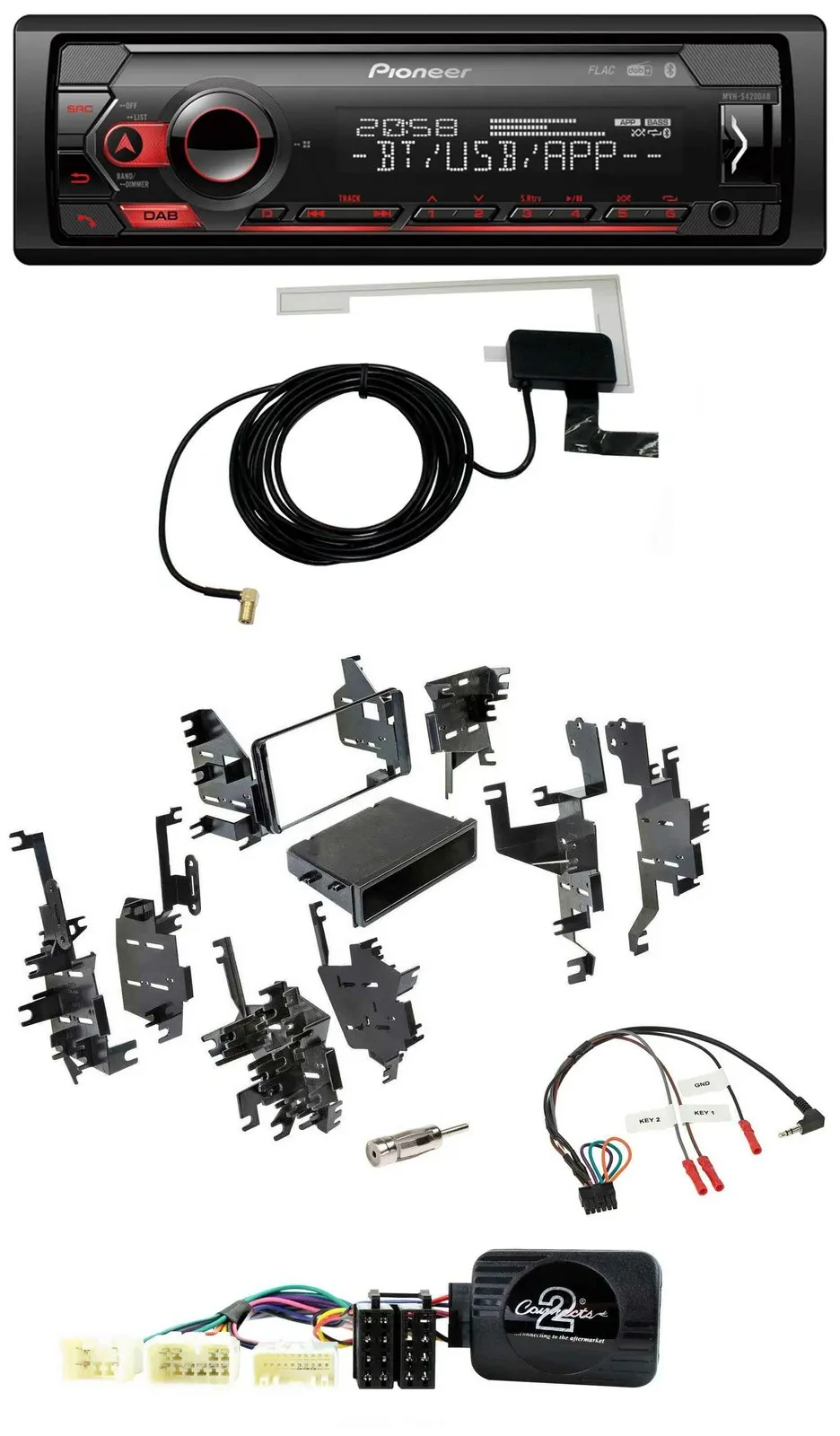 Автомагнитола для Toyota RAV4 (2001–2005) Pioneer DAB, USB, Bluetooth