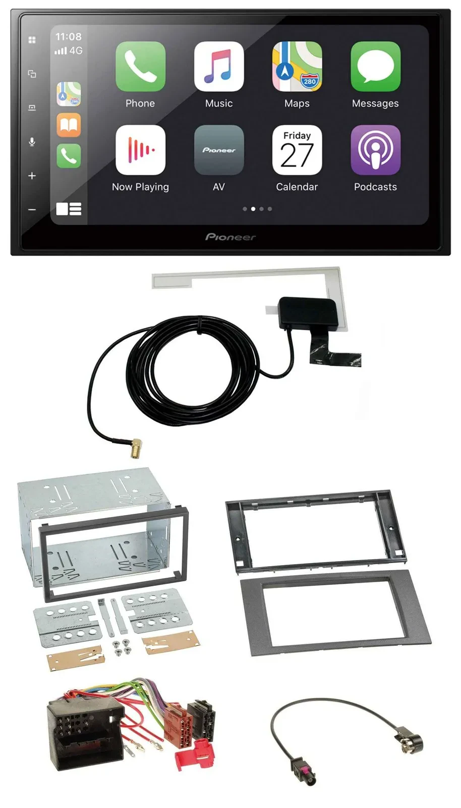 Автомагнитола Pioneer 2DIN USB MP3 Bluetooth DAB для Ford C-Max/Galaxy/S-Max 2003–2007
