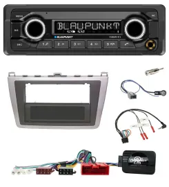 Blaupunkt MP3 Bluetooth USB Lenkrad Autoradio für Mazda 6 08-12 silber schwarz