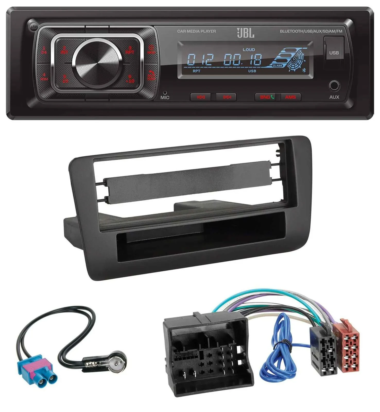 JBL SD AUX MP3 USB Bluetooth Autoradio für Audi A1 (ab 2012)