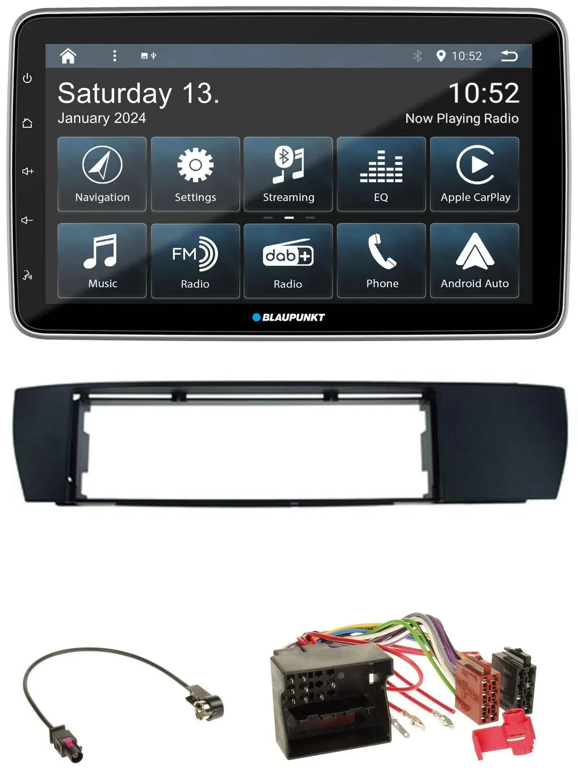 Blaupunkt USB DAB SD MP3 Bluetooth Autoradio für BMW X3 (E83 2004-2010) seitlich