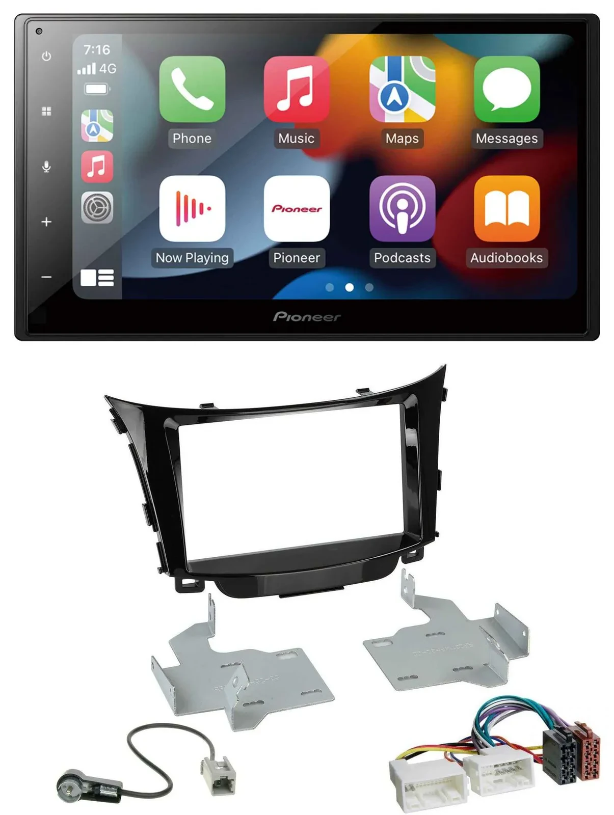 Автомагнитола для Hyundai i30 (с 2012) Pioneer DAB, Bluetooth, 2DIN, USB, MP3