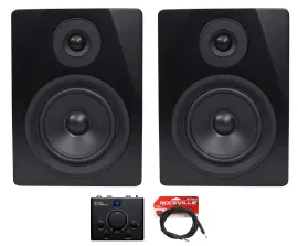 Pair Rockville APM5B 5.25" Studio Monitors+Presonus Bluetooth Monitor Controller