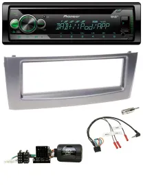 Pioneer USB MP3 DAB Lenkrad CD Autoradio für Fiat Grande Punto 2006-2010 grau