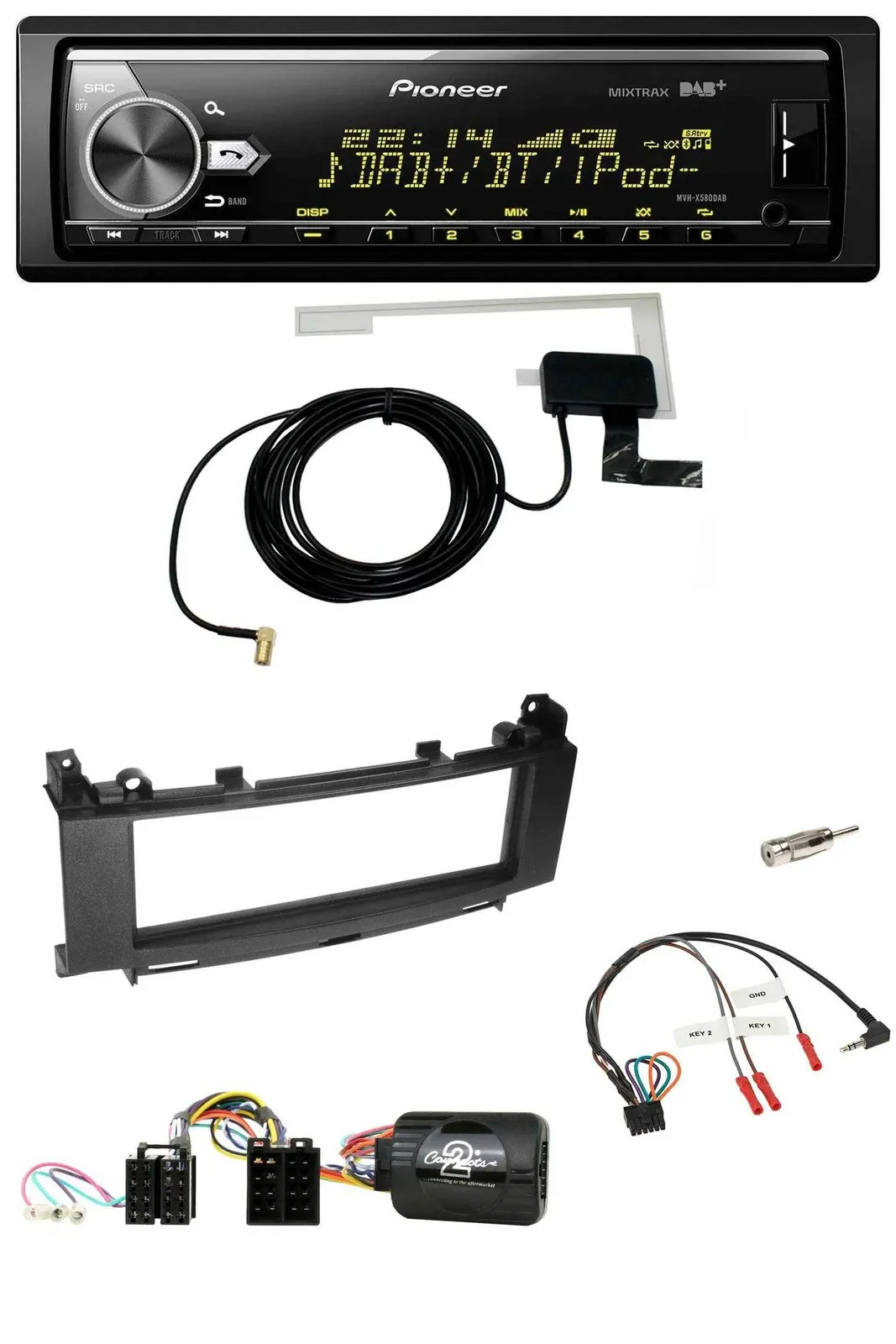 Pioneer Bluetooth DAB USB Lenkrad Autoradio für Mercedes A-Klasse B-Klasse 2005-