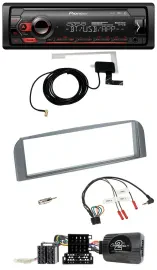 Pioneer DAB USB Lenkrad Bluetooth Autoradio für Alfa 147 GT 2007-2010 anthrazit