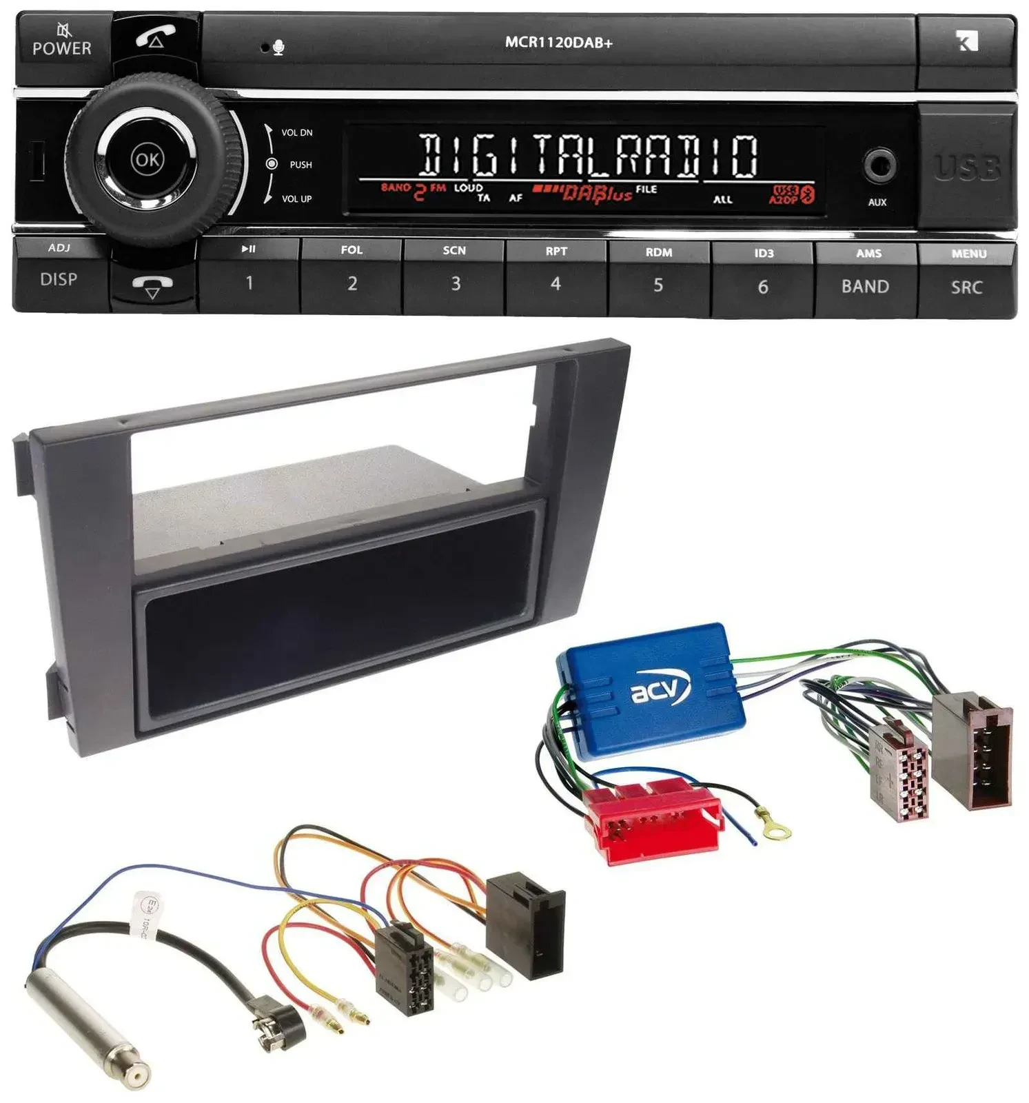 Автомагнитола для Audi A6 C5 2001–2005 Kienzle Bluetooth, MP3, USB, DAB, совместима с Symphony