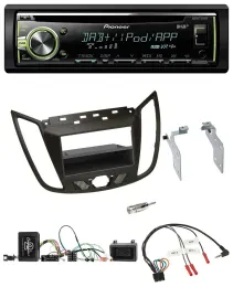 Автомагнитола Pioneer DAB, CD, USB, MP3, поддержка кнопок на руле, для Ford C-Max/Kuga, коричневый