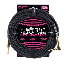Инструментальный кабель Ernie Ball 6086 5.5м Braided Black