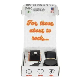 Souldier Gift Box Trio - Black Guitar Strap, Leather Cuff, and Keychain