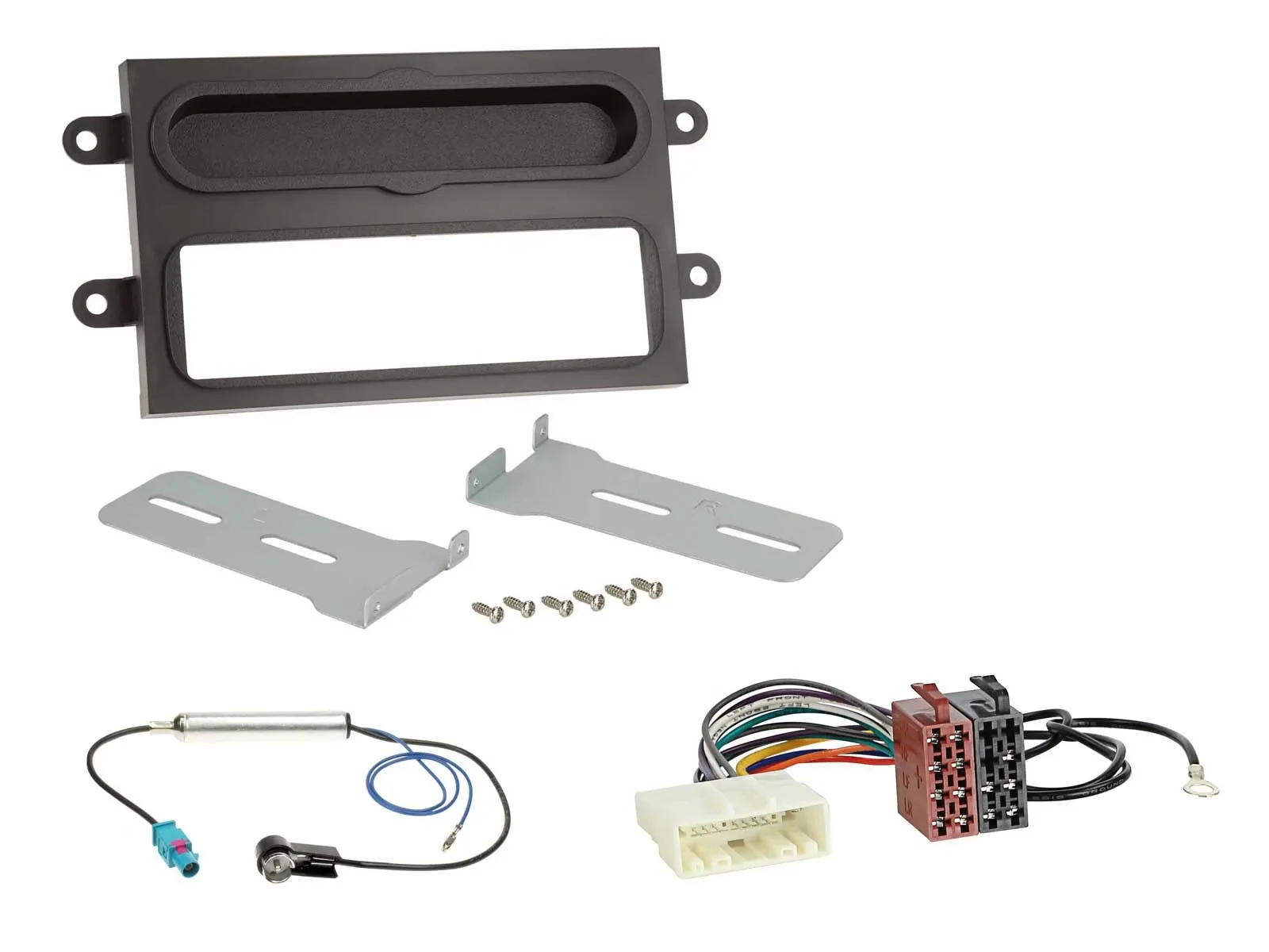 Radioeinbauset DIN Autoradio für Renault Twingo ab 2015 Soft Touch Grau schwarz