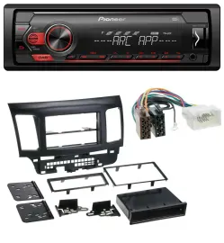 Pioneer DAB 1DIN MP3 AUX USB Autoradio für Mitsubishi Evo Lancer (ab 2008)