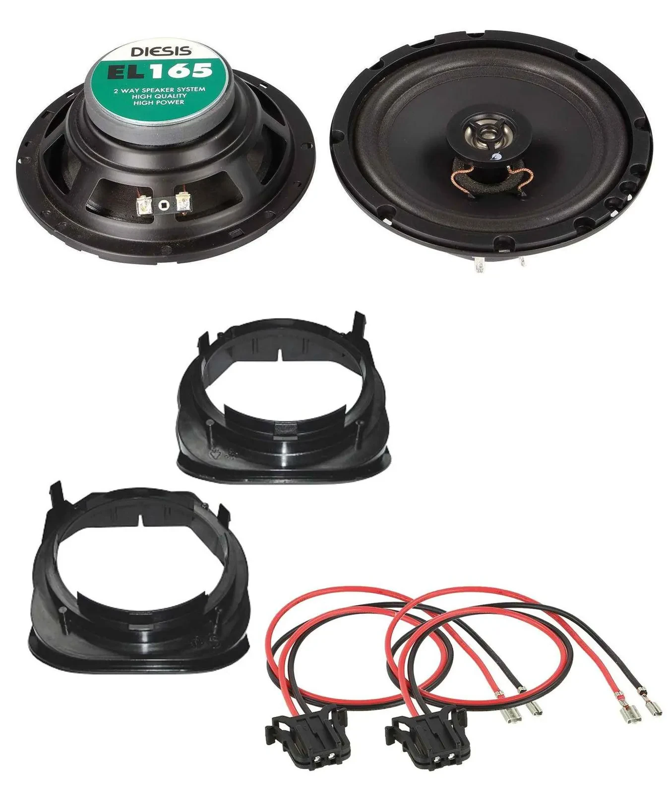 ACV 16,5cm 100Watt 2-Wege Lautsprecher für Mercedes C-Klasse Limousine Heckablag