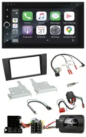 Blaupunkt 2DIN Bluetooth DAB USB DVD Lenkrad Autoradio für Audi A4 99-01 BOSE Vo