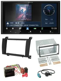 Kenwood Bluetooth 2DIN USB DAB MP3 Autoradio für Mercedes SLK R171 2004-2011