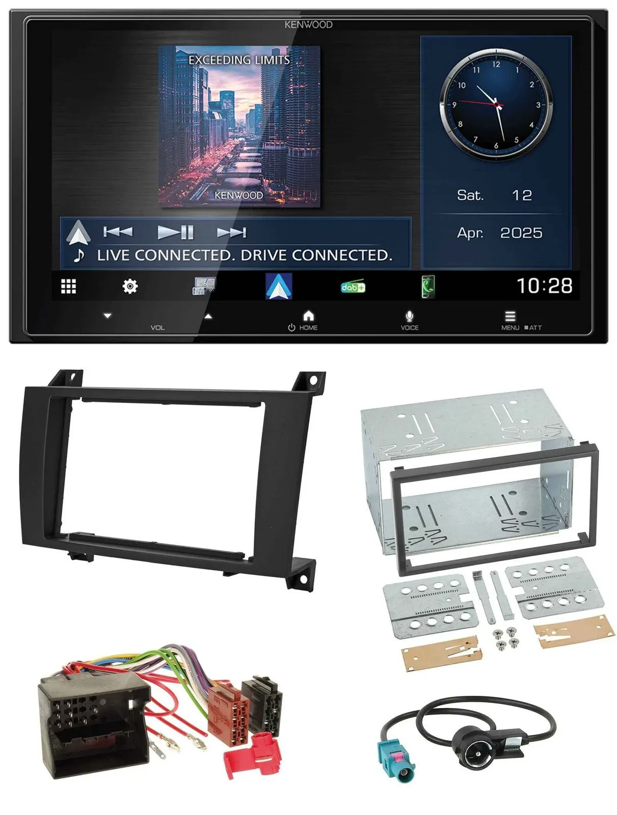 Kenwood Bluetooth 2DIN USB DAB MP3 Autoradio für Mercedes SLK R171 2004-2011