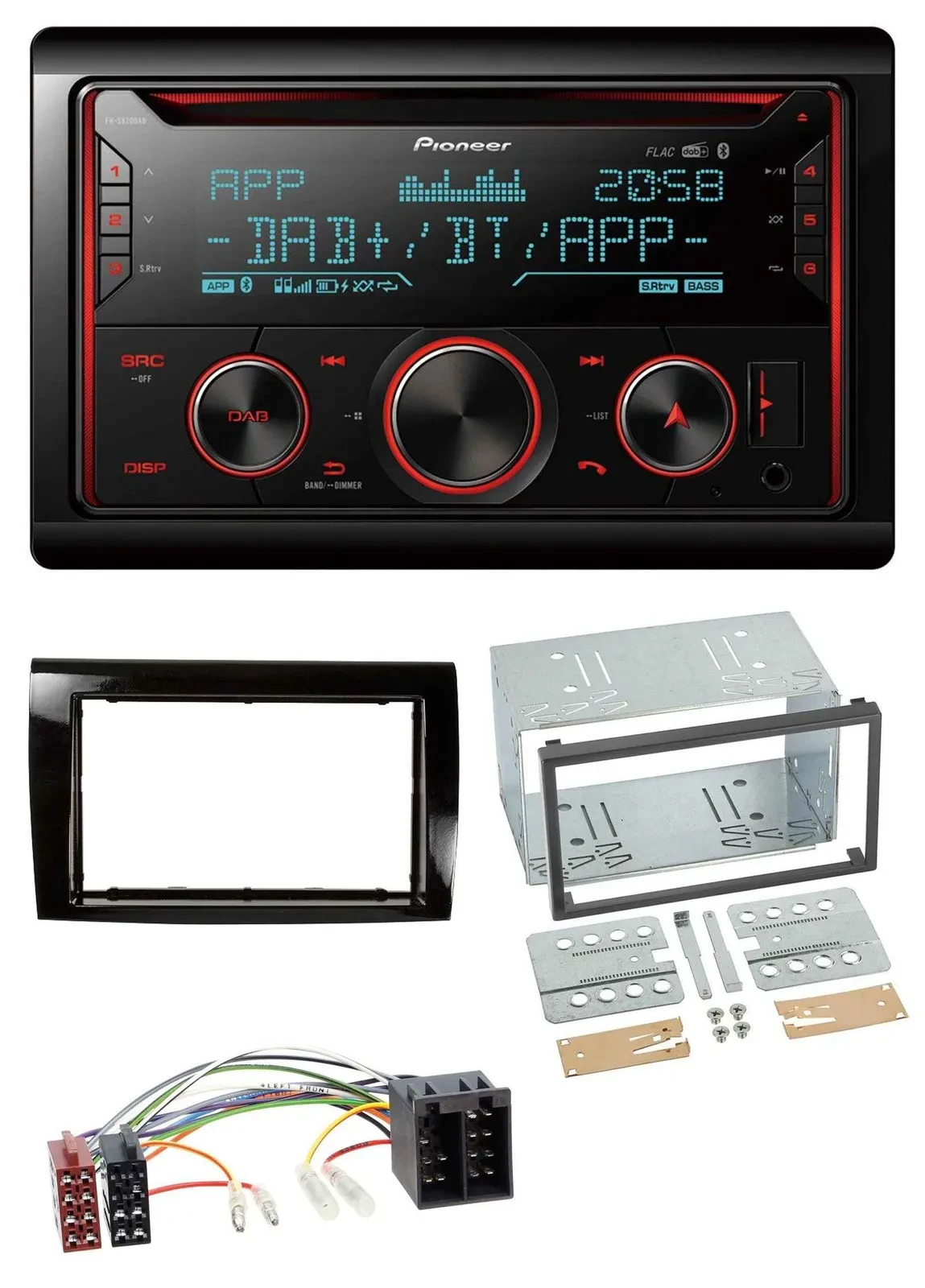Автомагнитола Pioneer 2-DIN DAB, Bluetooth, USB, CD для Fiat Bravo (с 2007)