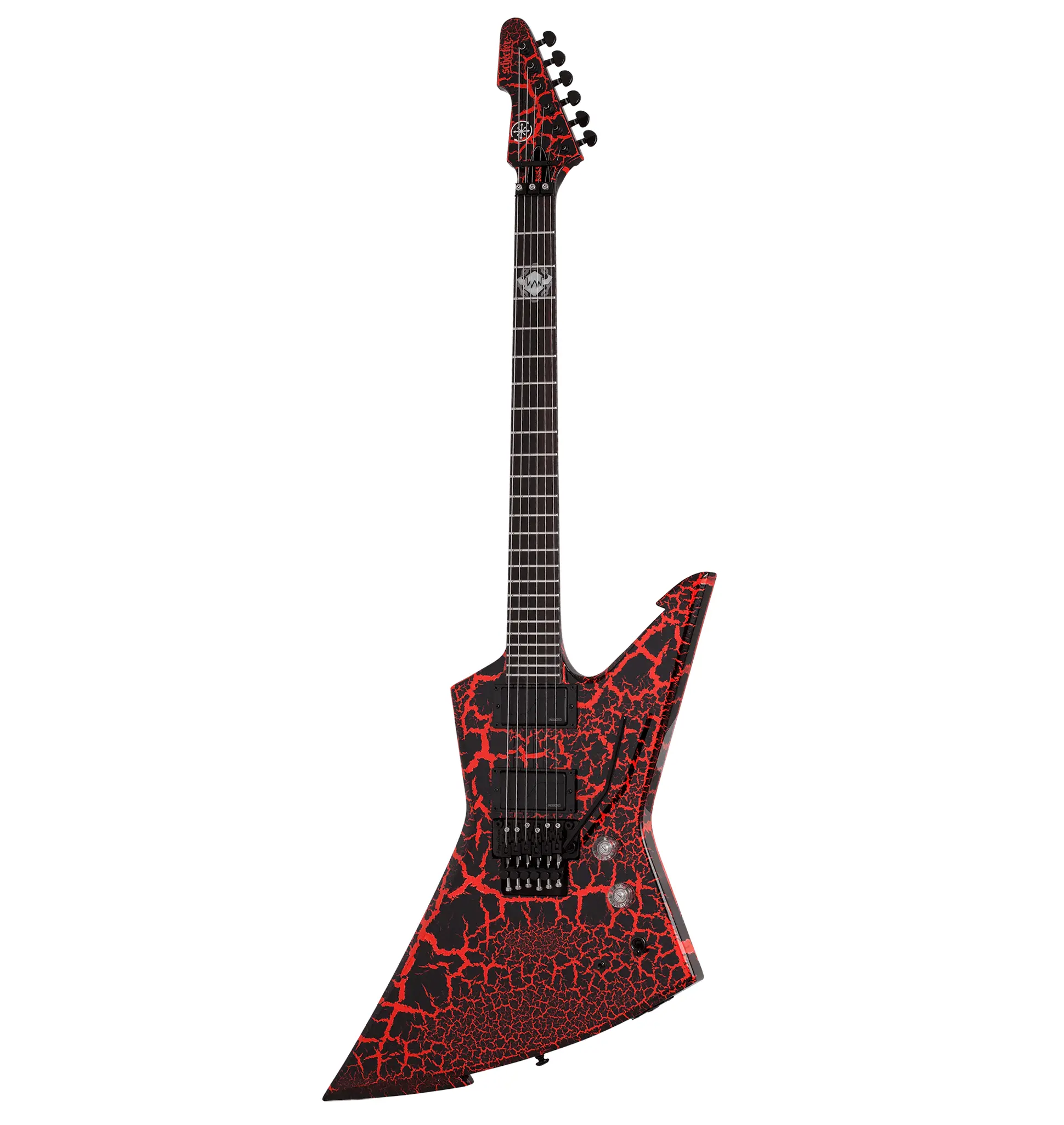 Электрогитара Schecter BälSäc E-1 Floyd Rose Black Orange Crackle
