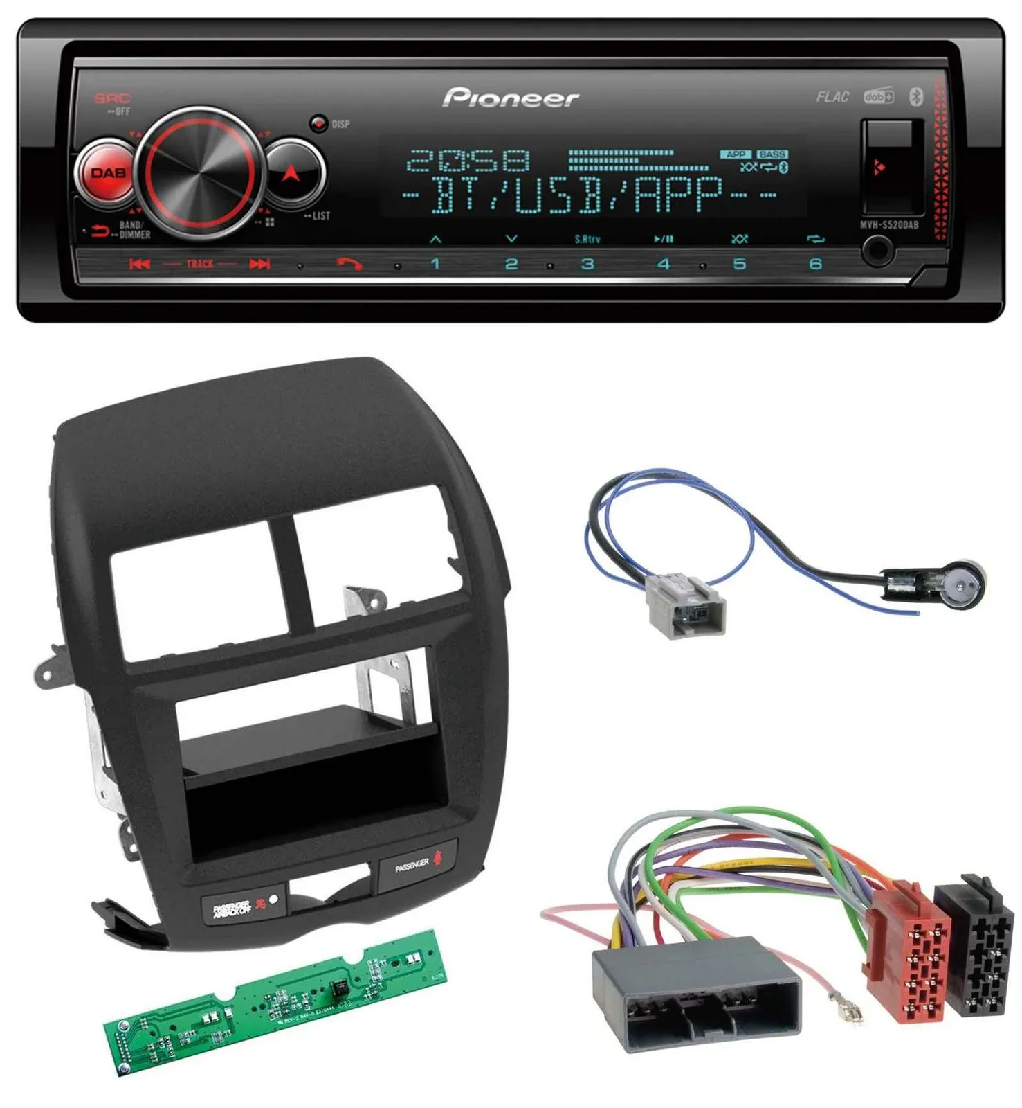 Автомагнитола для Mitsubishi ASX (2010–2014) Pioneer Bluetooth USB MP3 DAB