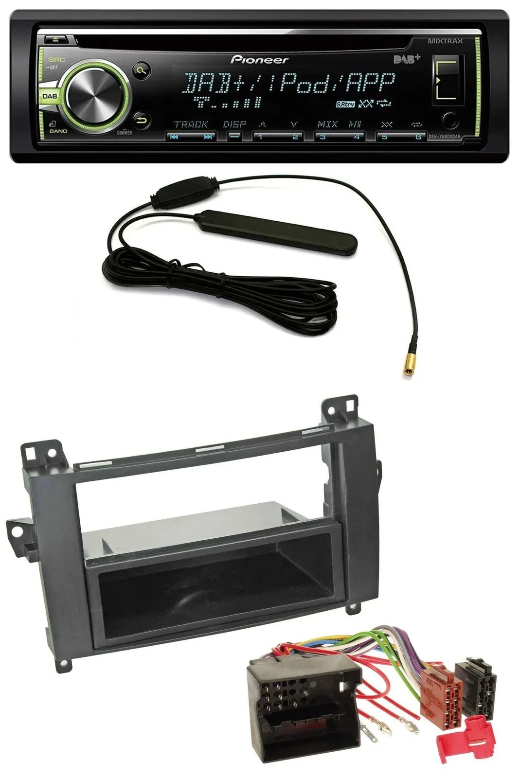 Pioneer MP3 USB CD DAB AUX Autoradio für Mercedes B-Klasse (T245, 05-11)