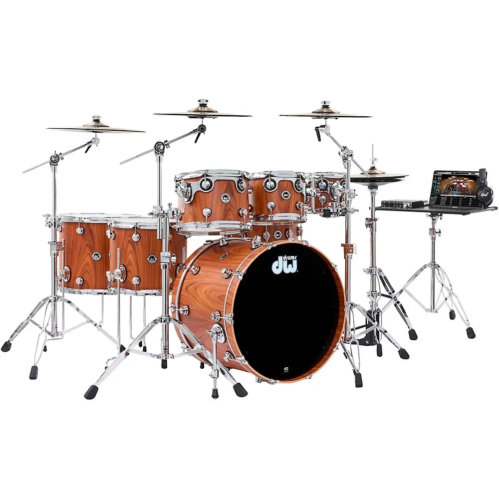 DWe Wireless A/E Convertible 7-Piece Drum Set Bundle w/22" Bass LE SRWHSE