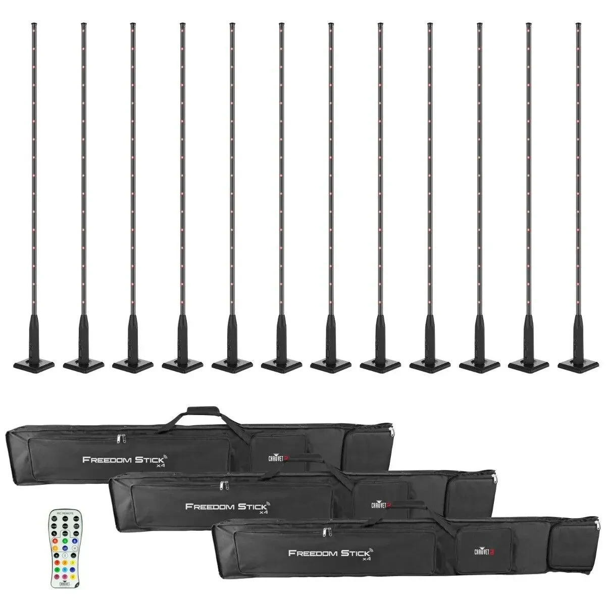 Светодиодный прибор Chauvet DJ Freedom Stick X4 с чехлом (12 штук)