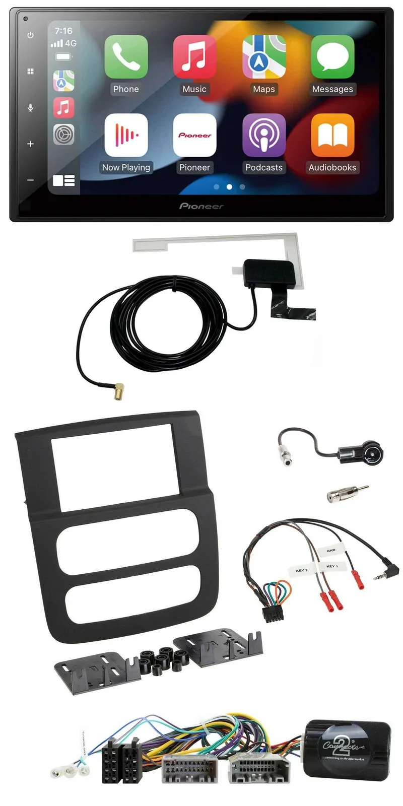 Pioneer Lenkrad USB Bluetooth DAB 2DIN Autoradio für Dodge RAM 2002-2006