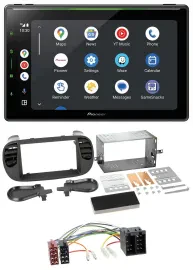 Pioneer 2DIN MP3 USB Bluetooth DAB Autoradio für Fiat 500 bis 2012 schwarz soft