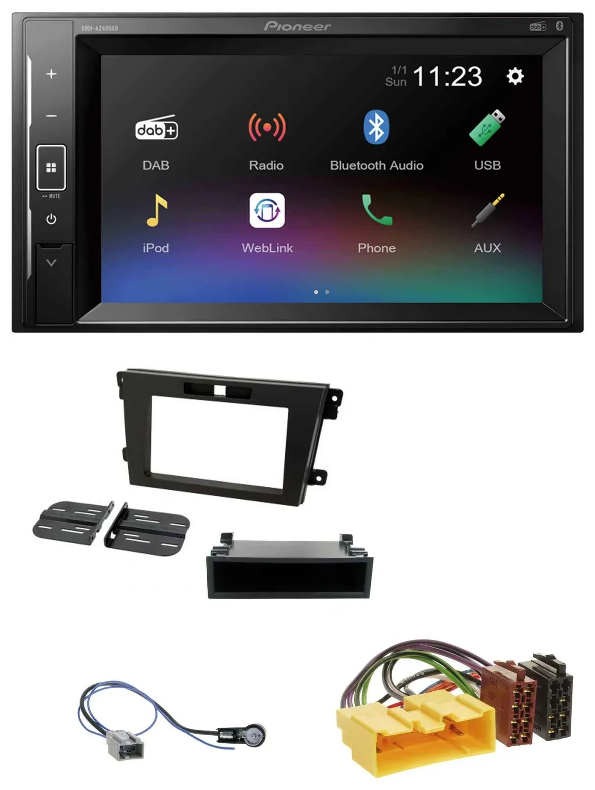 Pioneer DAB MP3 2DIN Bluetooth USB Autoradio für Mazda CX-7 (2008-2010)