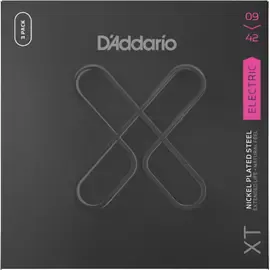 Струны для электрогитары D'Addario XTE0942-3P XT 9-42 (3 комплекта)
