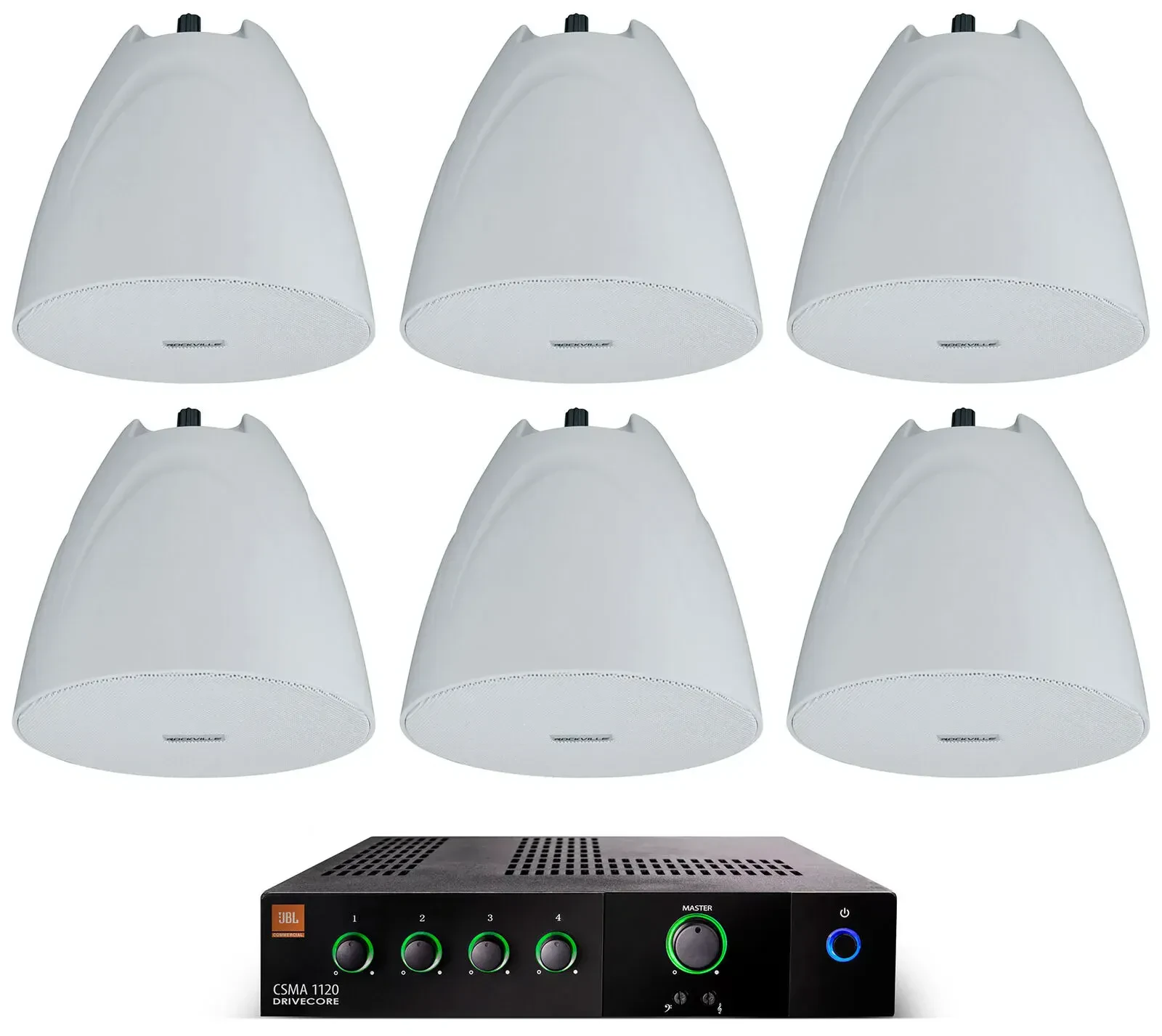 Потолочная акустика JBL PEN-525T White с усилителем (6 штук)