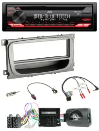 JVC CD DAB USB Bluetooth Lenkrad Autoradio für Ford S-Max Mondeo Can 07-14 Ablag