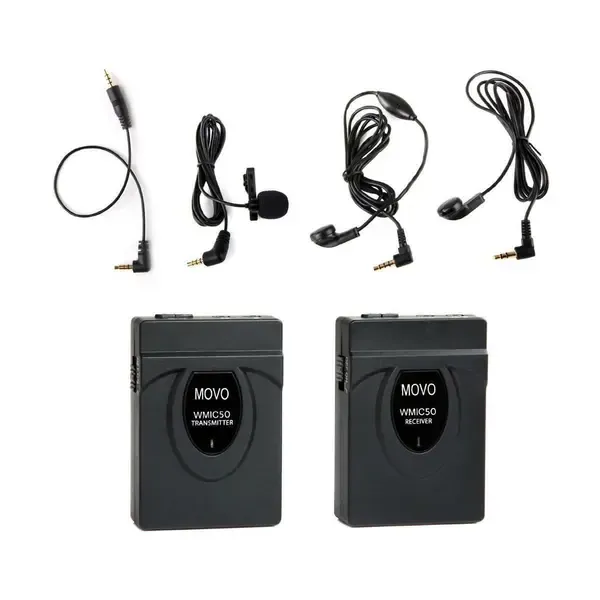 Микрофонная радиосистема Movo Photo WMIC50 2.4GHz Wireless Lavalier Microphone System 164' Range