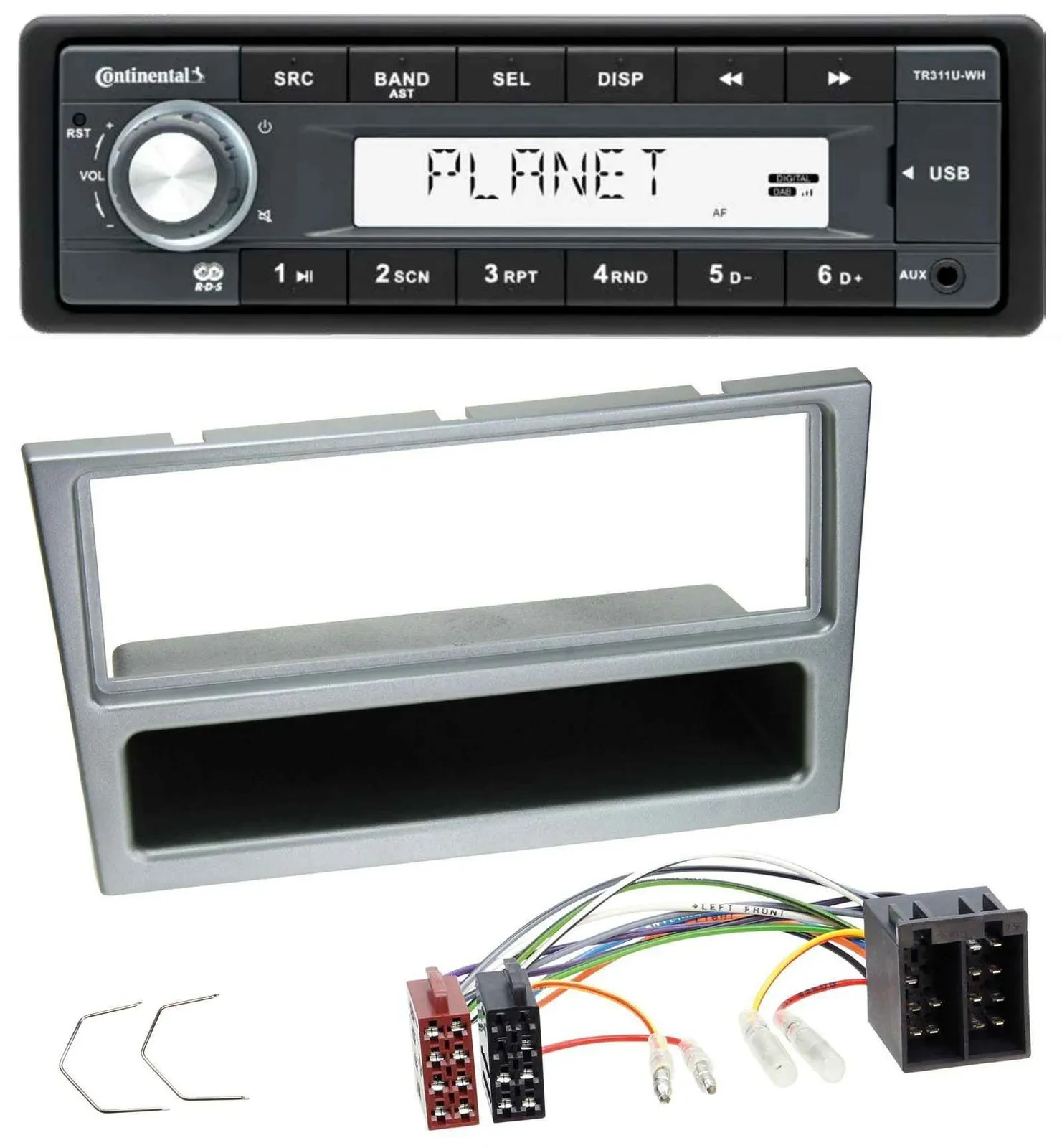 Continental USB MP3 AUX 1DIN Autoradio für Opel Combo C Corsa C Meriva Tigra 200