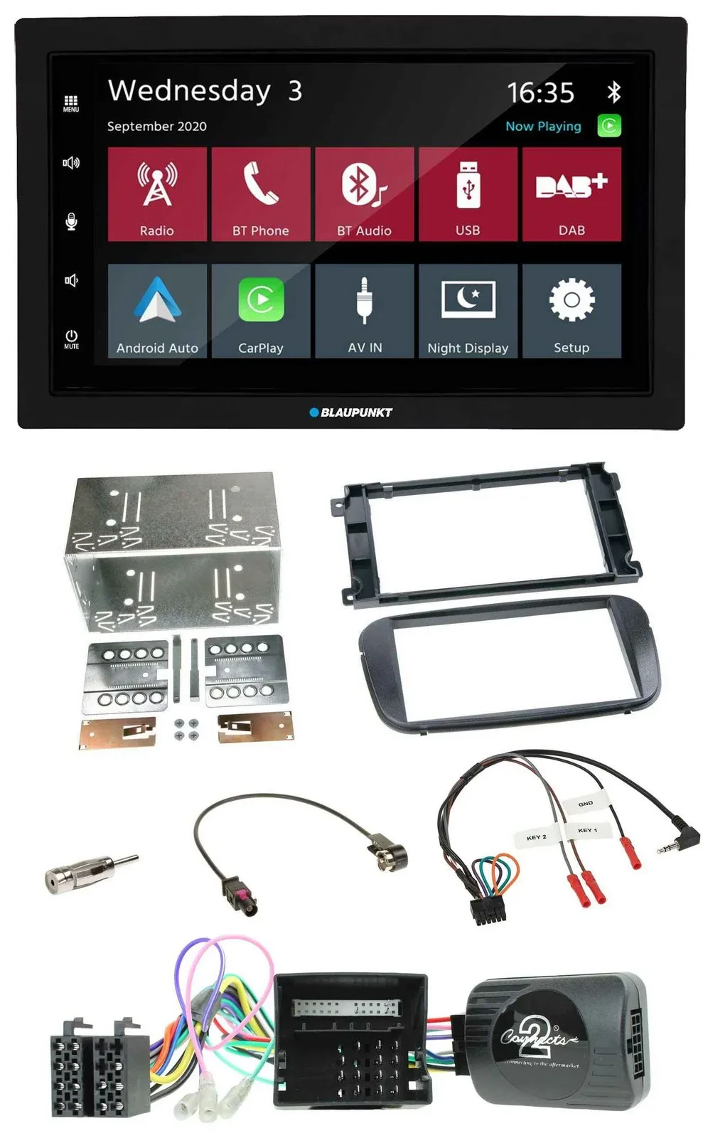 Blaupunkt 2DIN Lenkrad USB Bluetooth DAB Autoradio für Ford S-Max Mondeo Profi s