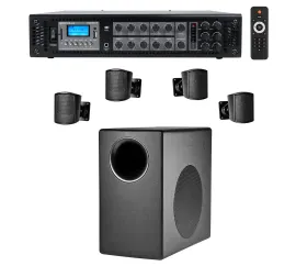 JBL C50PACK Commercial Sub+(4) Wall Speakers+6-Zone Amp For Office/Store/Gym