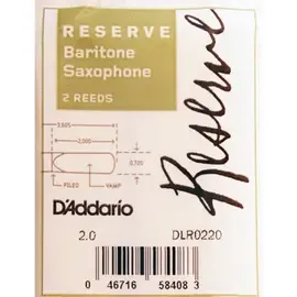 Трость для саксофона баритон RICO Reserve DLR0220