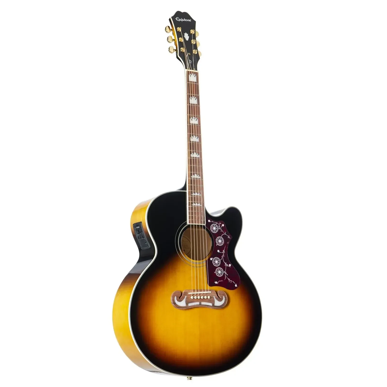 Электроакустическая гитара Epiphone EJ-200CE Vintage Sunburst