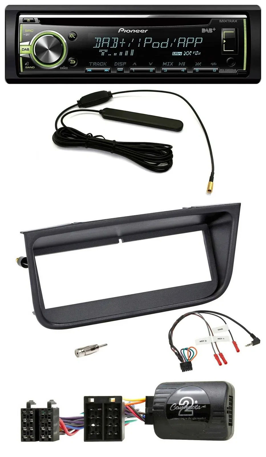 Автомагнитола Pioneer CD/MP3 USB DAB для Peugeot 406 (2002–2005)